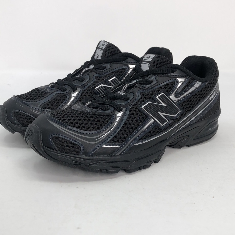 New Balance Big Kids 740 Bungee Lace PZ740BM Black Grey Casual Shoes - Size 3 - Picture 8 of 16